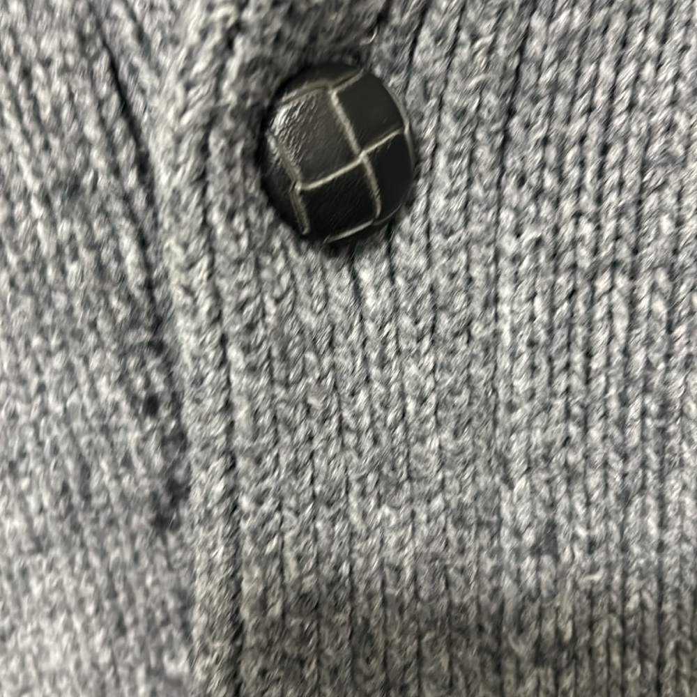Old Navy men’s gray and white shawl collar cardigan size L - Picture 3 of 7